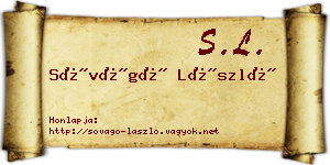 Sóvágó László névjegykártya