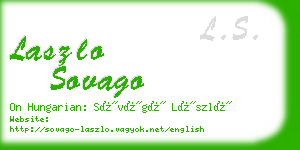 laszlo sovago business card